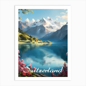 Switzerland Alpine Lake Art Print