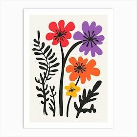 Flowers And Leaves 9 Art Print