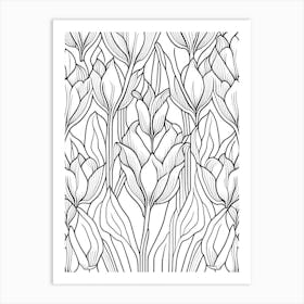 Tulip Leaf William Morris Inspired 2 Art Print