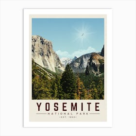 Yosemite El Capitan Minimalist Travel Poster Art Print