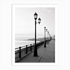 Nice, France, Photography In Black And White 4 Art Print