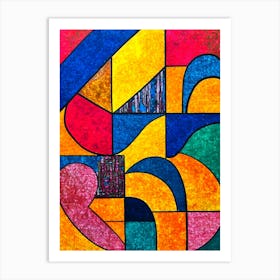 Geometric Abstract Painting Poster