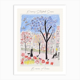 Poster Of Buenos Aires, Dreamy Storybook Illustration 2 Art Print