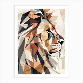 Geometric Lion Art Print