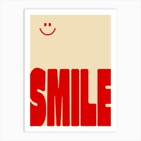 Smile! Red Art Print