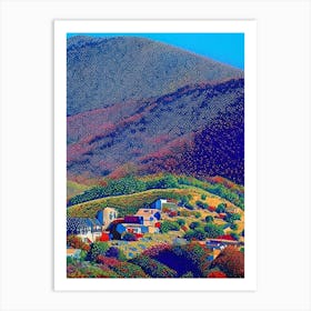 Simi Valley, City Us  Pointillism Art Print