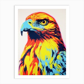 Andy Warhol Style Bird Hawk 4 Art Print