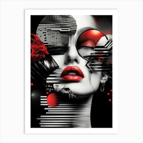 Rhythms of Dada: A Photographic Collage of DJ Culture and Abstract Dynamics Art Print