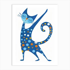 Blue Cat 17 Art Print