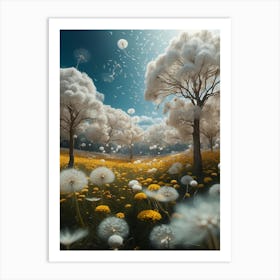 Dandelion Field 1 Art Print