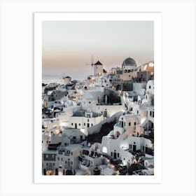 Evening In Oia, Santorini Art Print