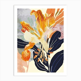 Colourful Flower Illustration Freesia 2 Art Print