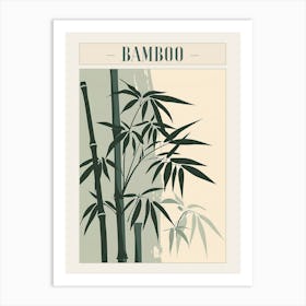 Bamboo Tree Minimal Japandi Illustration 4 Poster Art Print