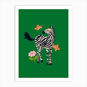 Zen Zebra Art Print