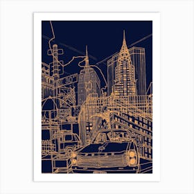 New York! (Night) Art Print