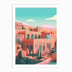Amman Jordan Travel Illustration 3 Art Print