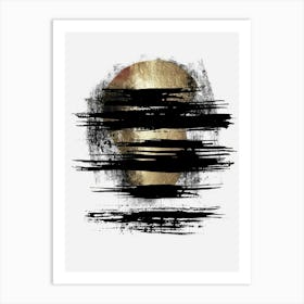 Gold And Black 35 Art Print