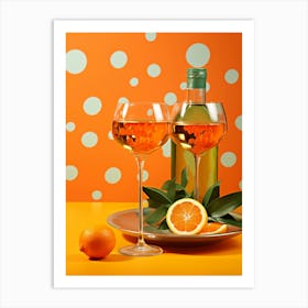 Orange Cocktails Pop Art Inspired 3 Art Print
