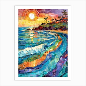 Sunset On The Beach 8 Art Print