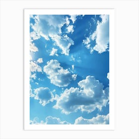 Blue Sky With Clouds 2 Art Print