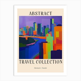 Abstract Travel Collection Poster Vancouver Canada 5 Art Print
