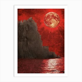 Red Moon In The Sky 3 Art Print