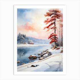 Winter Lakeshore Art Print