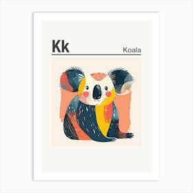 Animals Alphabet Koala 4 Art Print