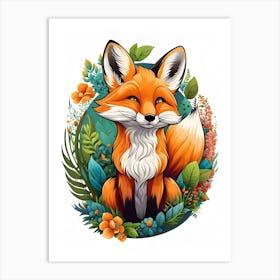 Fox In The Forest Art Print