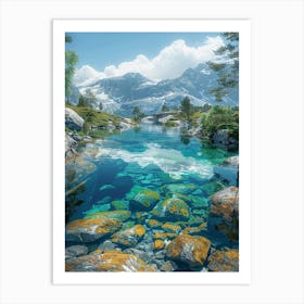 Lake In The Mountains 17 Art Print