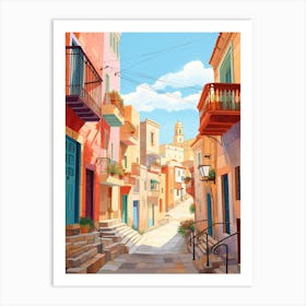 Valletta Malta 2 Illustration Art Print