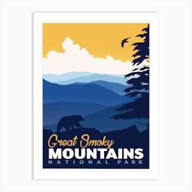 Great Smoky Mountains National Park Travel Poster Art Print