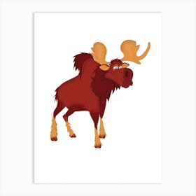 Cartoon Moose Art Print