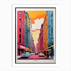 Tribeca New York Colourful Silkscreen Illustration Po 0 (1) Art Print