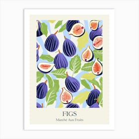 Marche Aux Fruits Figs Fruit Summer Illustration 1 Art Print