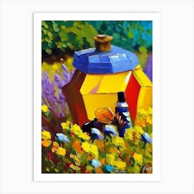 Bee Feeder 2 Painting Art Print