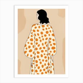 Polka Dot Dress 1 Art Print