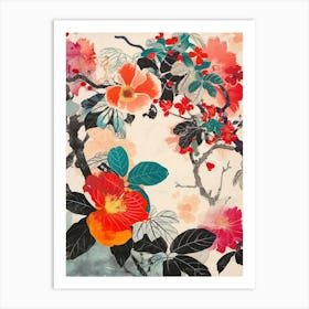 Great Japan Hokusai Japanese Flowers 19 Art Print