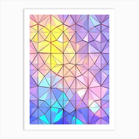 Abstract Background With Triangles Art Print