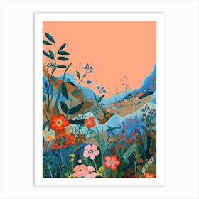 Boho Wildflower Painting Fireweed 3 Art Print