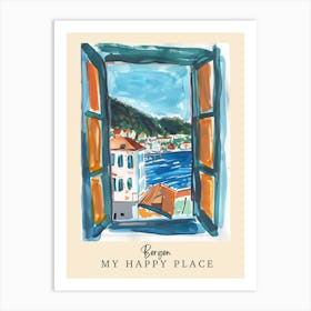 My Happy Place Bergen 2 Travel Poster Art Print