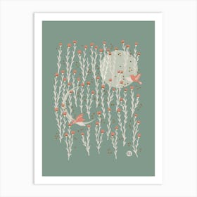 Song in the Meadow [green] Art Print