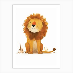 African Lion Night Hunt Clipart 3 Art Print