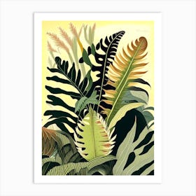 Climbing Bird S Nest Fern Rousseau Inspired Art Print