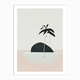 Moyo Island Indonesia Simplistic Tropical Destination Art Print