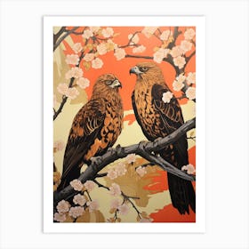 Art Nouveau Birds Poster Golden Eagle 3 Art Print