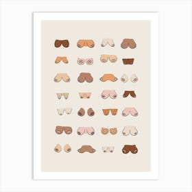 All Shapes and Sizes Boobs Print Art Print