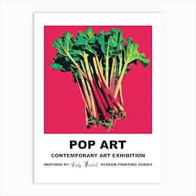 Poster Rhubarb Pop Art 1 Art Print