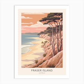 Fraser Island Australia Travel Poster Art Print