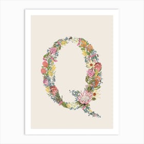 Q Oat Alphabet Letter Art Print